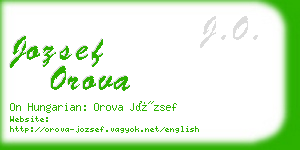 jozsef orova business card